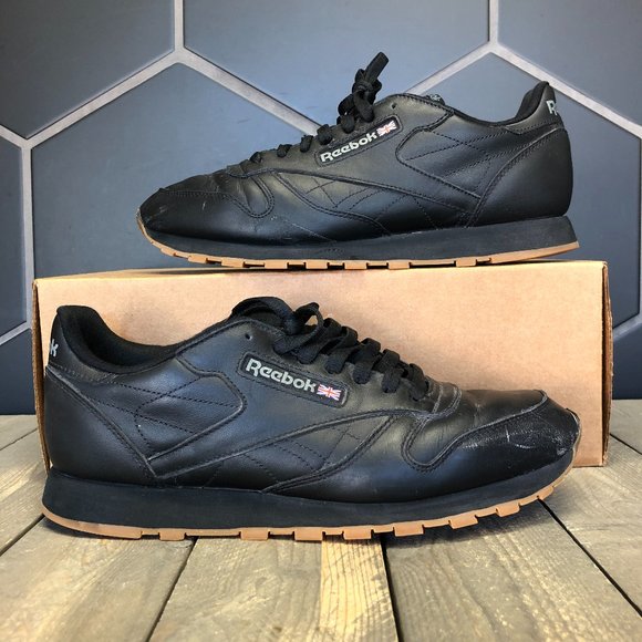 Reebok Other - Reebok Classic Leather Black Gum Size 10